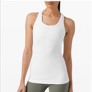 Lulu White workout tank